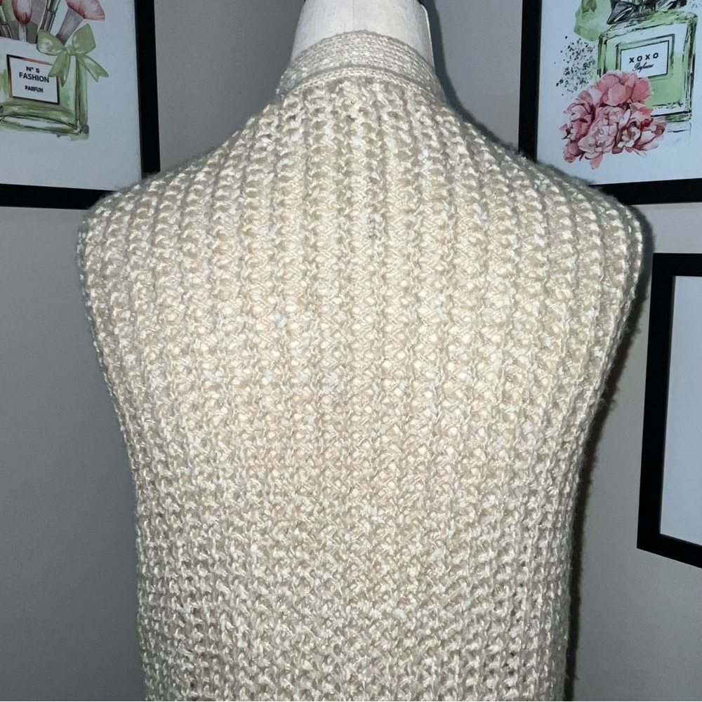 Pol Oversized Longline Cable Knit Button Down Car… - image 8